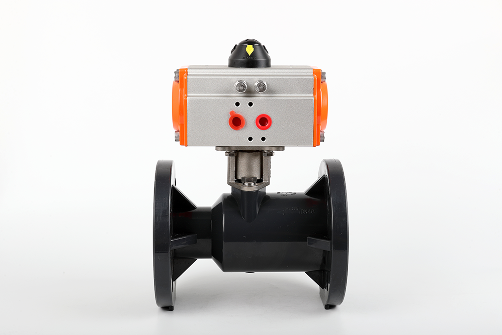 龙井气动法兰一体球阀